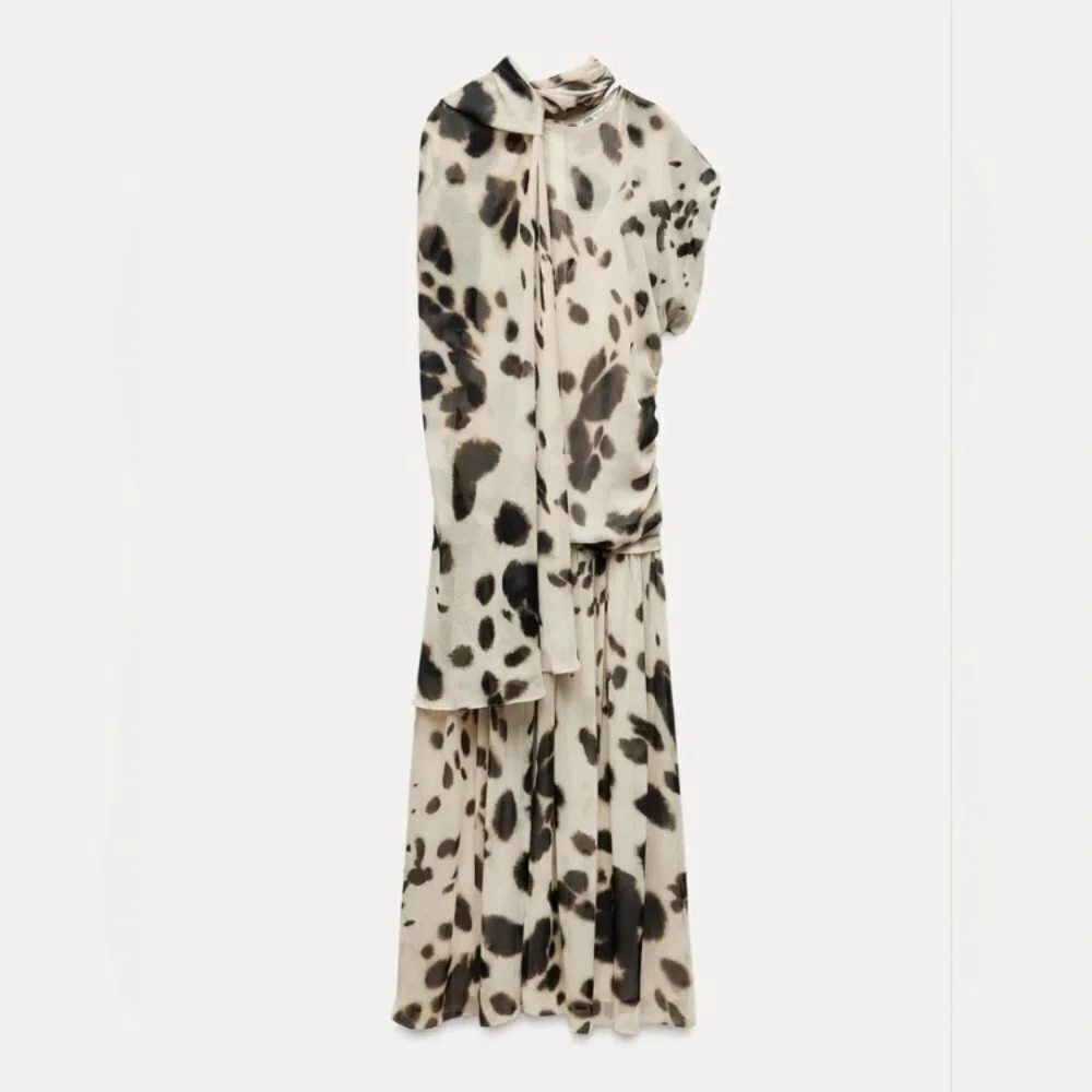ZARA ANIMAL PRINT VOLUMINOUS DRESS ZW COLLECTION - Picture 11 of 12